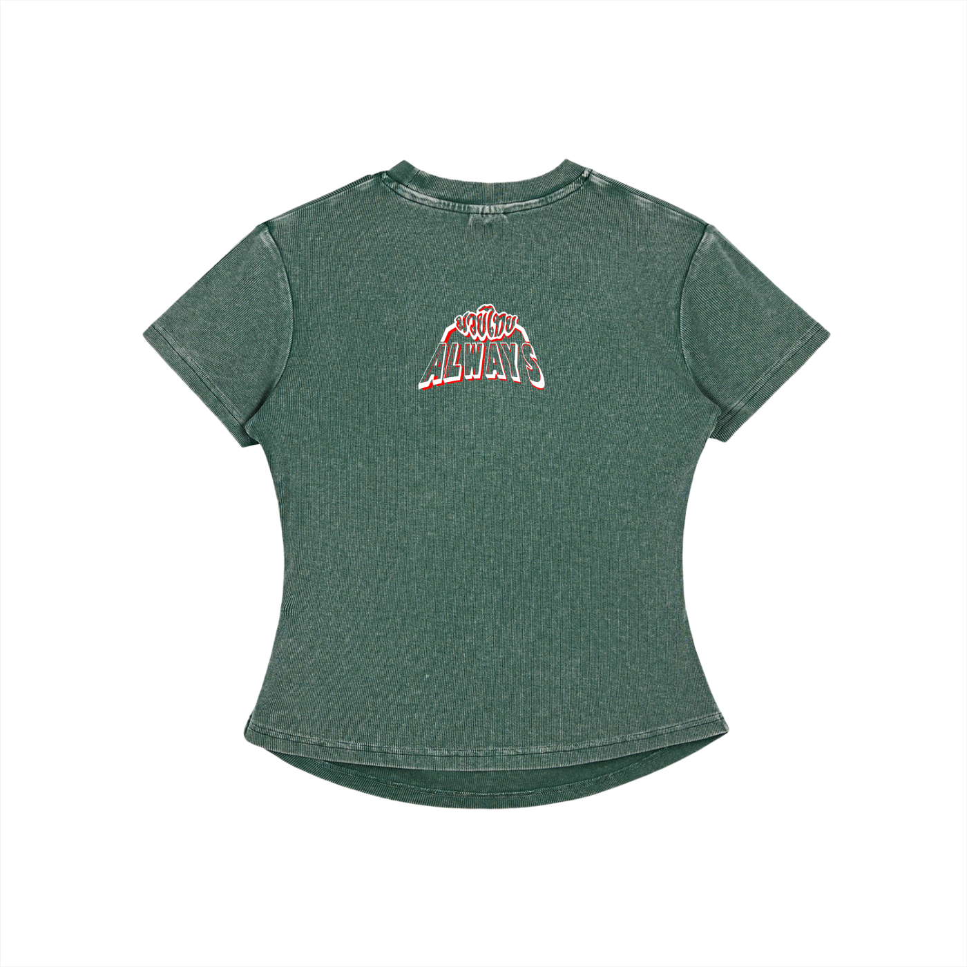 Always Vintage Washed Bodycon Cotton T-Shirt