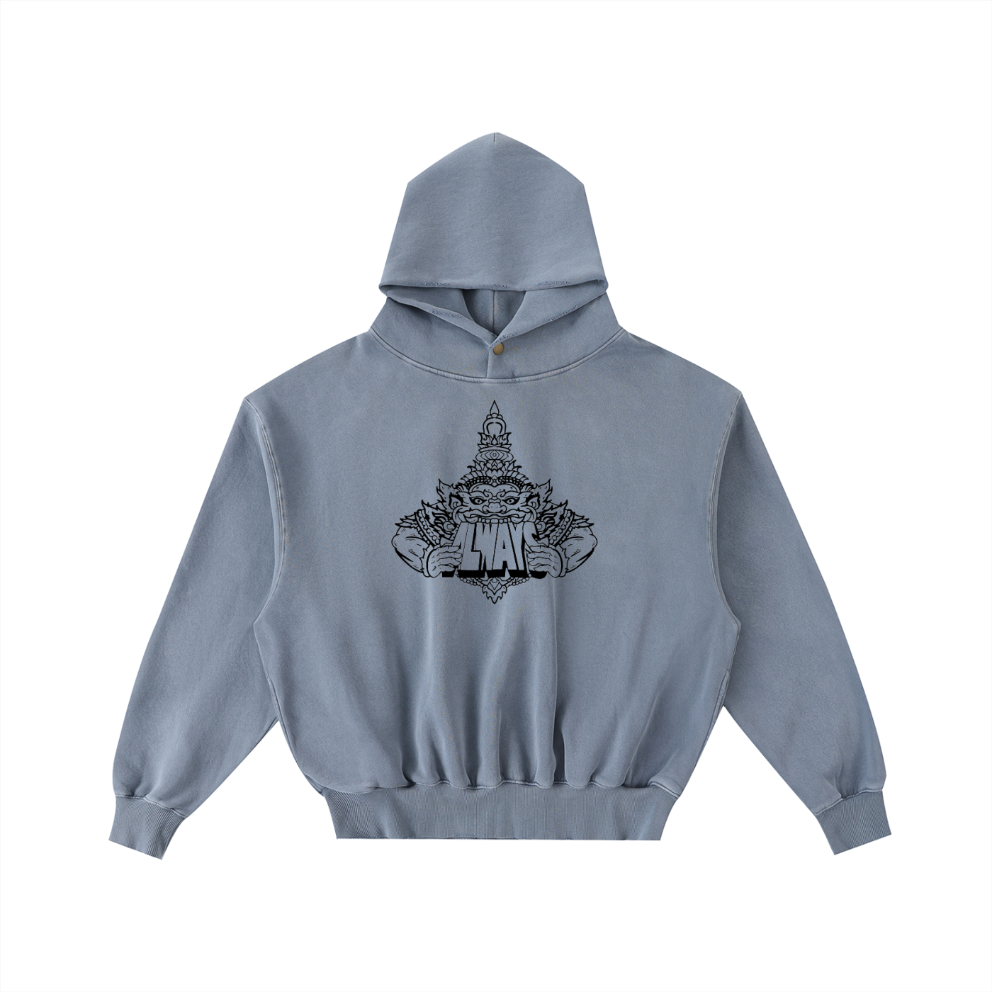 ABT Frayed Enzyme Washed Fleece Hoodie