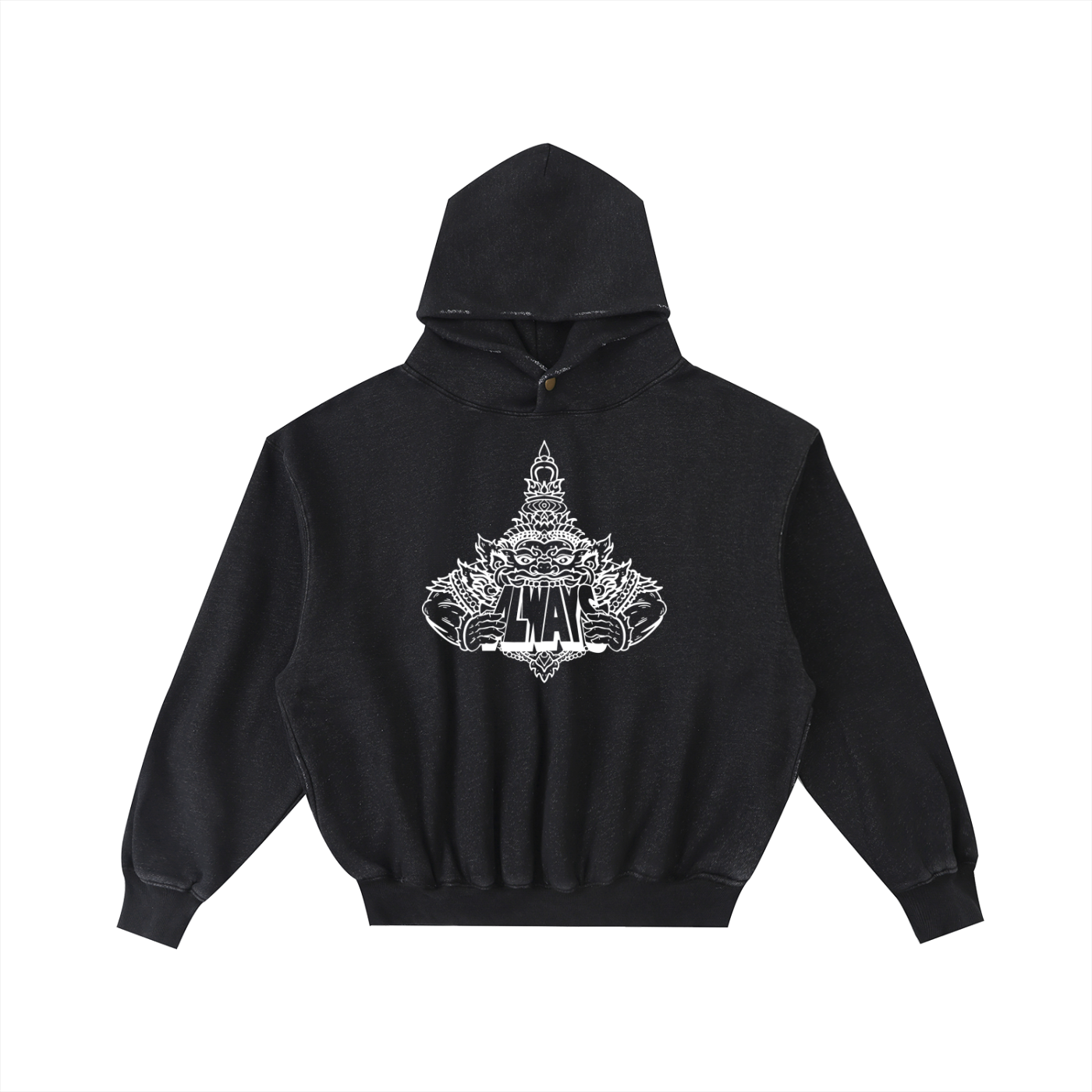 ABT Frayed Enzyme Washed Fleece Hoodie