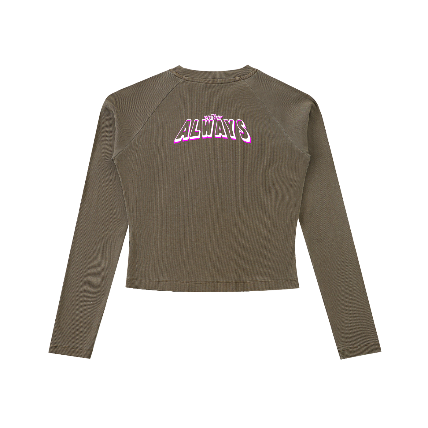 ABT Dyed Washed Raglan Long Sleeve Slim T-Shirt