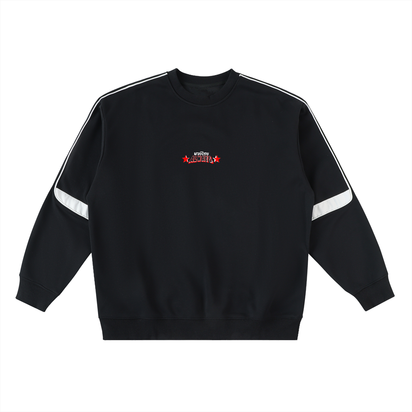 Always Twin Tigers Oversized Crewneck Taped Sweatshirt