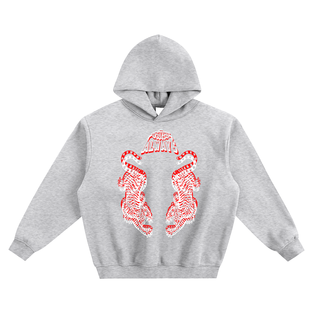 Always Twins Tigers Fleeced Boxy Hoodie