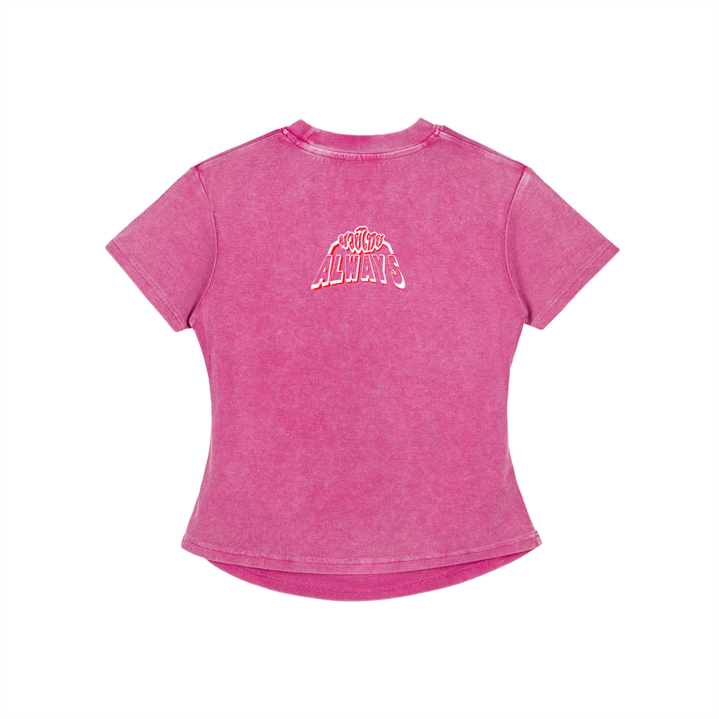 Always Vintage Washed Bodycon Cotton T-Shirt