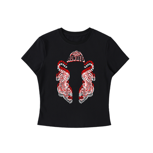 Always Twin Tigers Essential Bodycon Crewneck T-Shirt