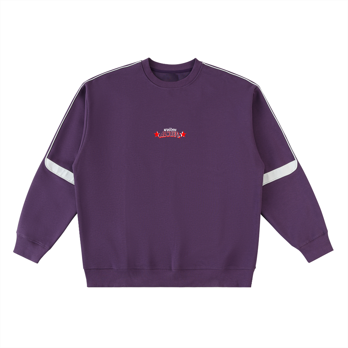 Always Twin Tigers Oversized Crewneck Taped Sweatshirt