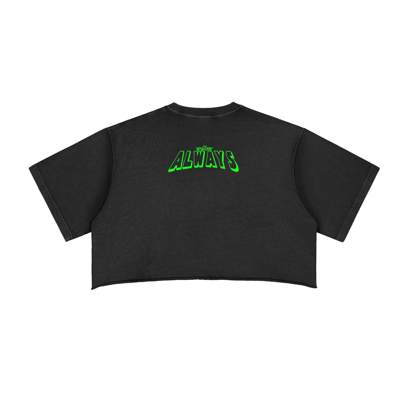 ButterCup Snow Washed Raw Edge Crop Top