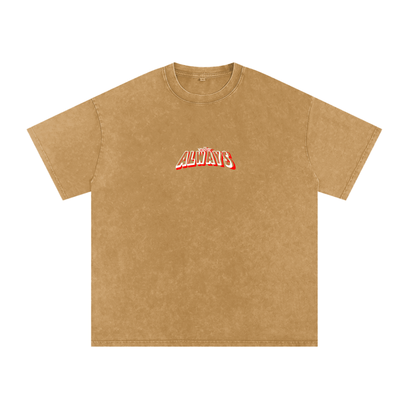 Always Twins Tigers Snow Washed Oversized Cotton T-Shirt
