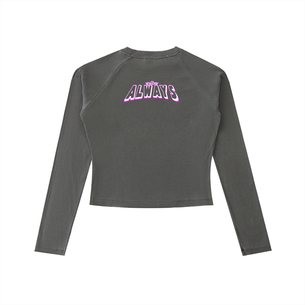 ABT Dyed Washed Raglan Long Sleeve Slim T-Shirt