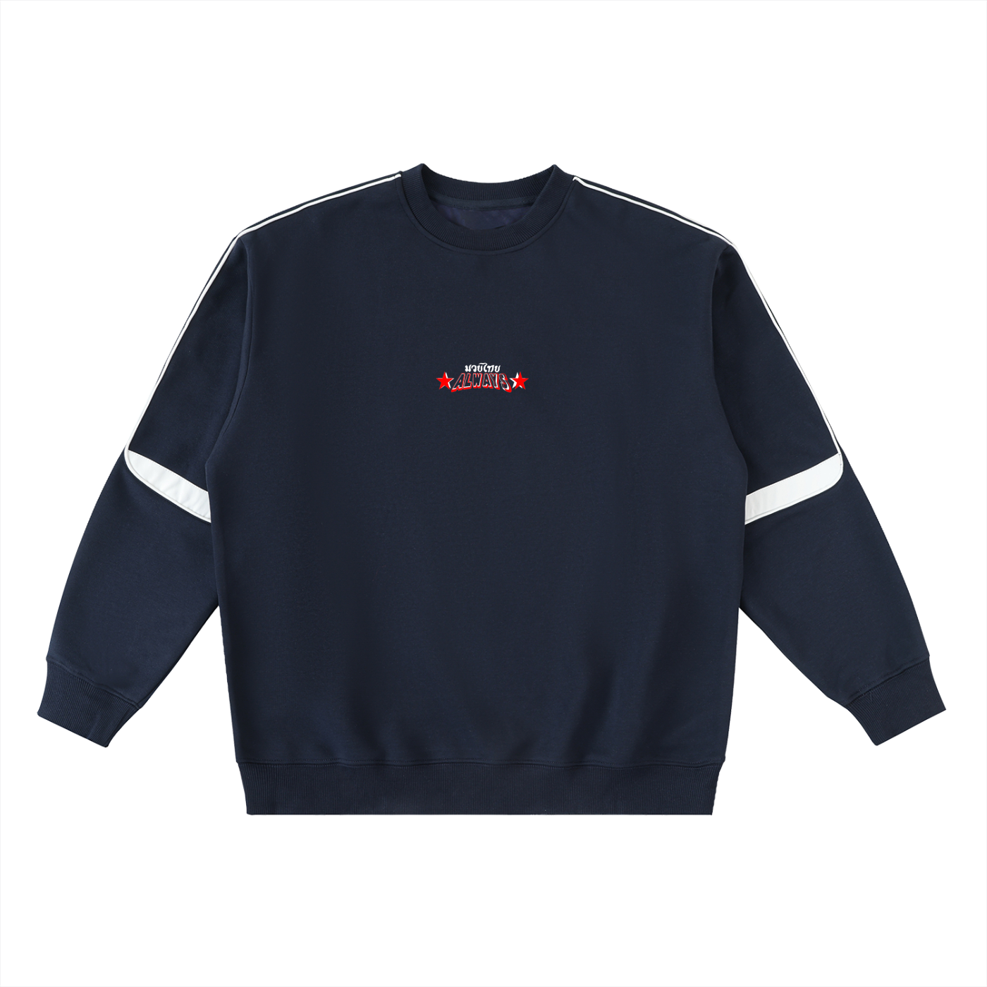Always Twin Tigers Oversized Crewneck Taped Sweatshirt