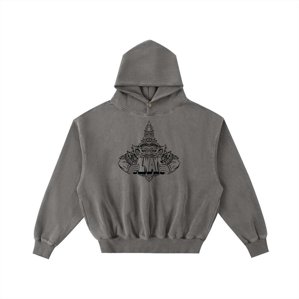 ABT Frayed Enzyme Washed Fleece Hoodie