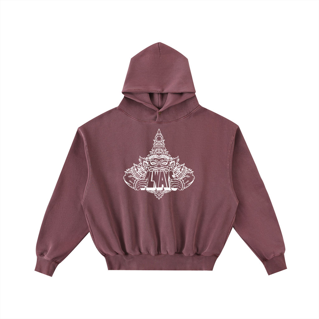 ABT Frayed Enzyme Washed Fleece Hoodie