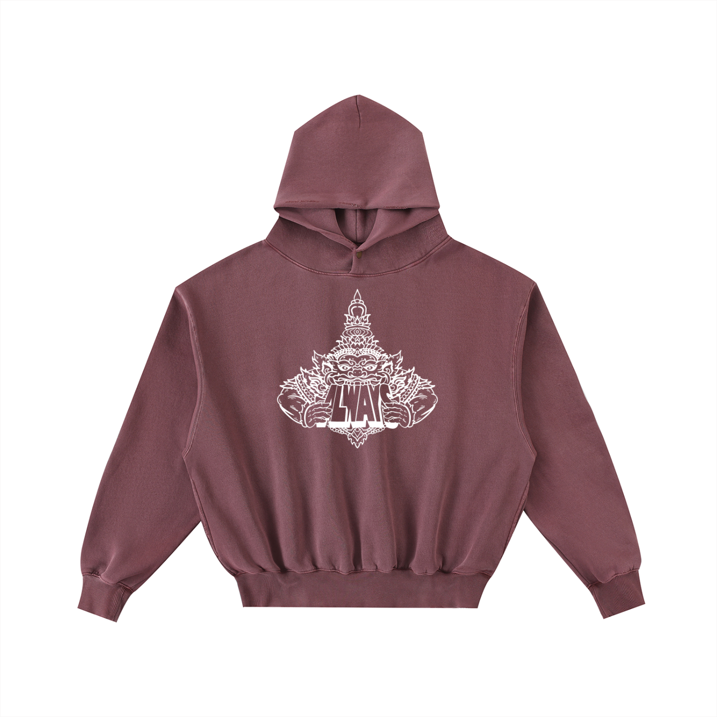 ABT Frayed Enzyme Washed Fleece Hoodie