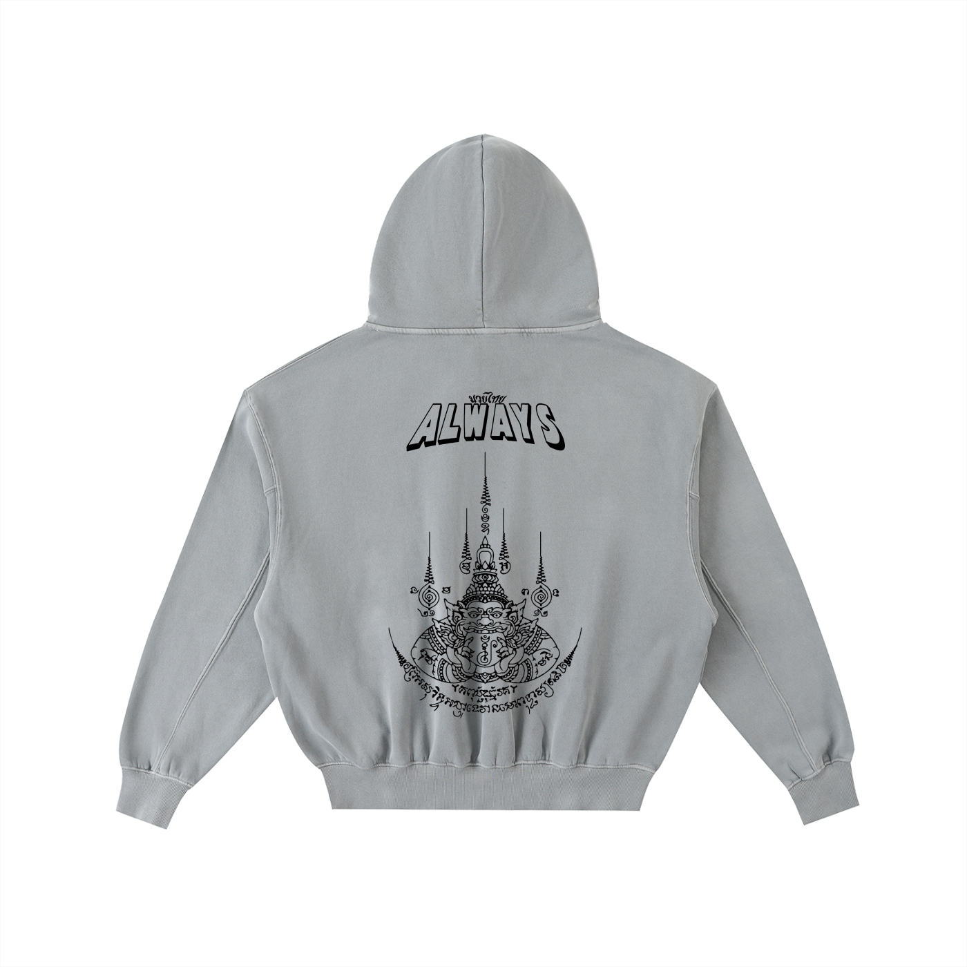 ABT Frayed Enzyme Washed Fleece Hoodie