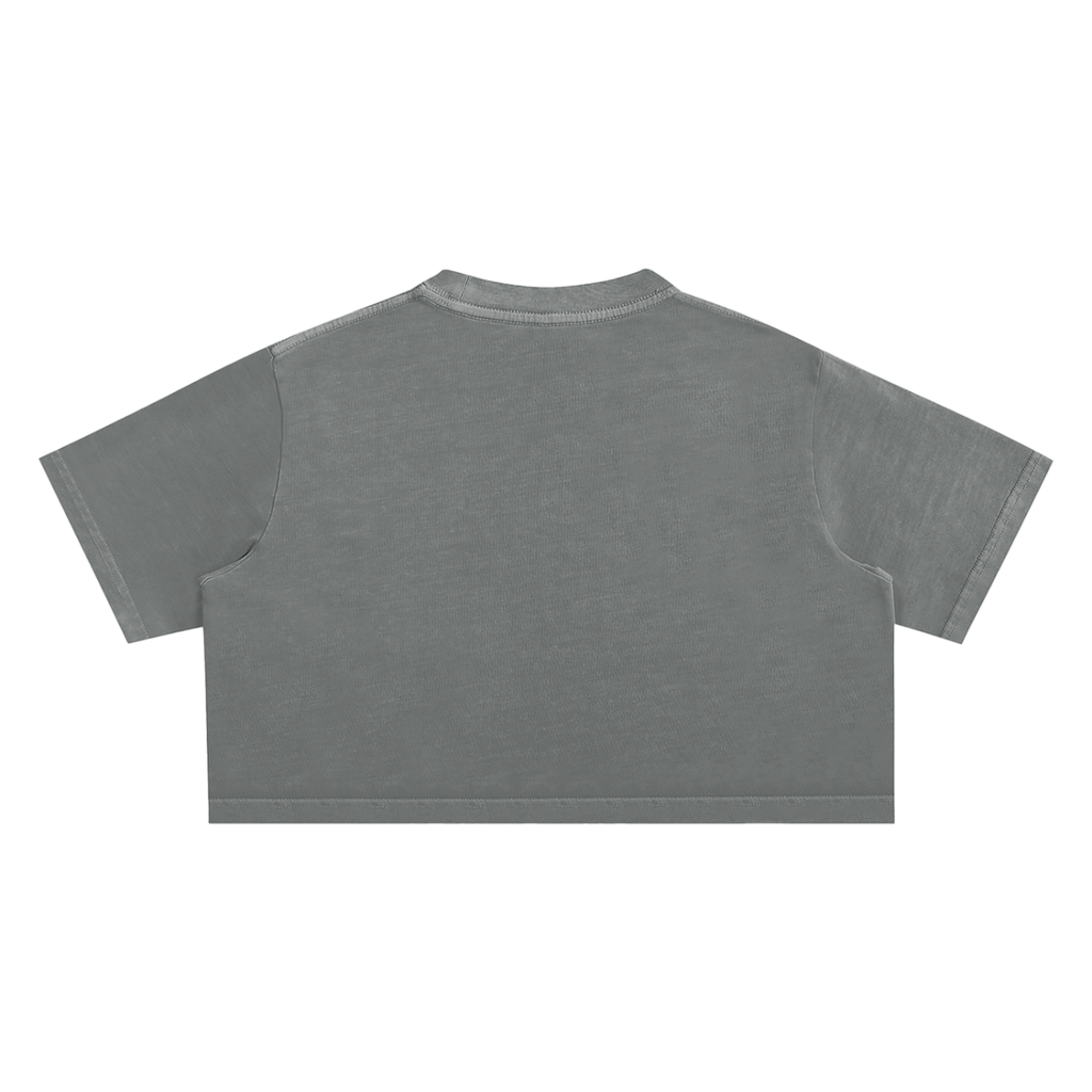 Mean Uppercut Snow Washed Crop Top