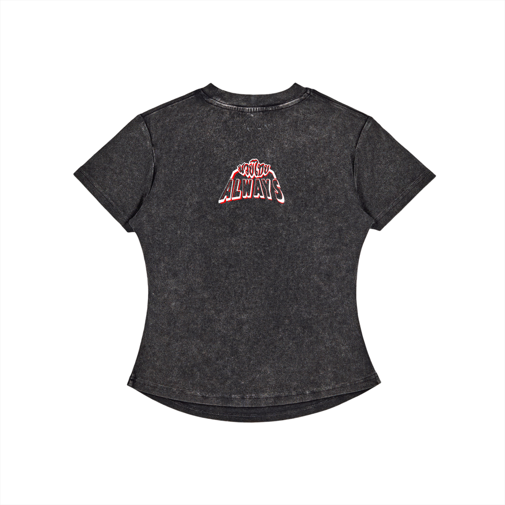 Always Vintage Washed Bodycon Cotton T-Shirt