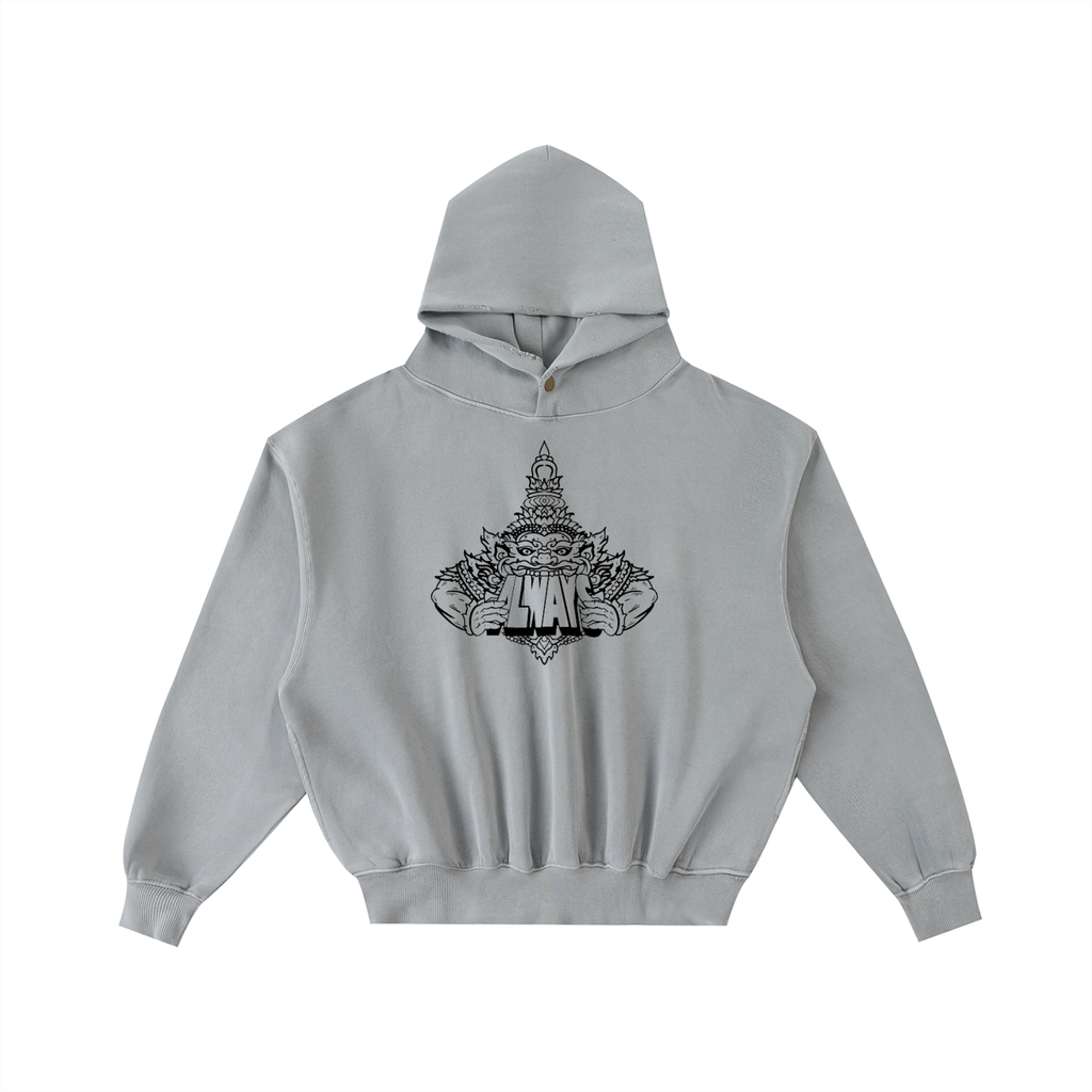 ABT Frayed Enzyme Washed Fleece Hoodie