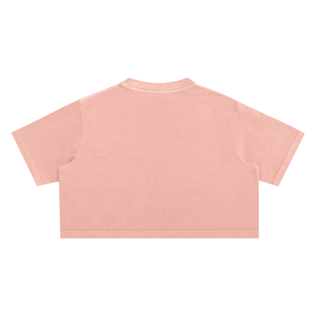 Mean Uppercut Snow Washed Crop Top