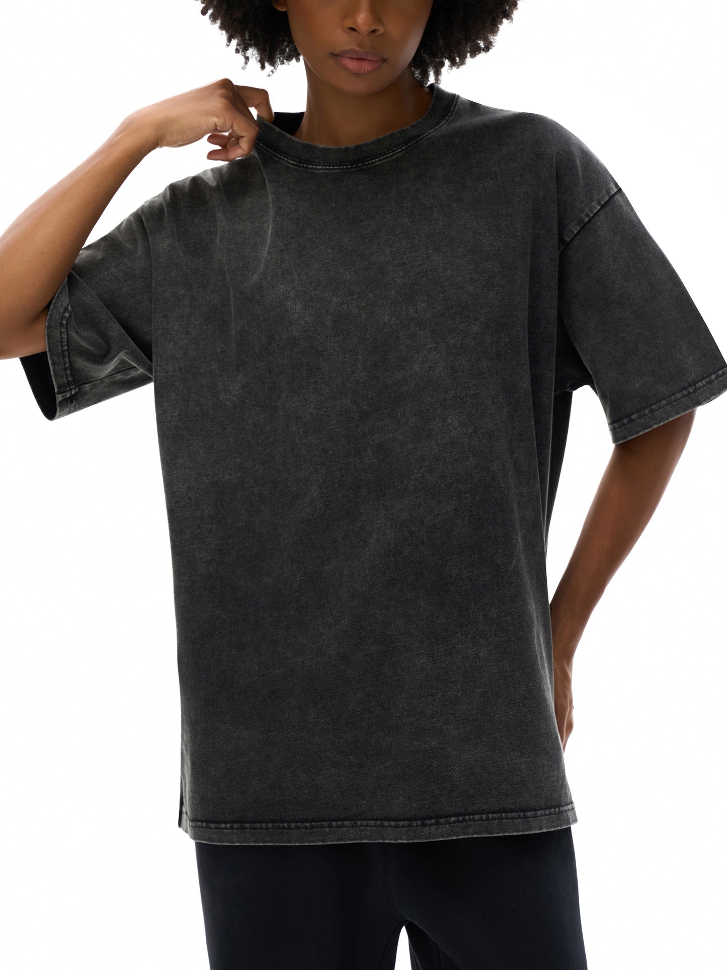 Always Twins Tigers Snow Washed Oversized Cotton T-Shirt